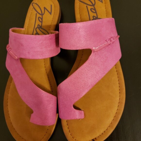 Zodiac Yuma 11M pink Azalea toe loop side sandal - Picture 5 of 8